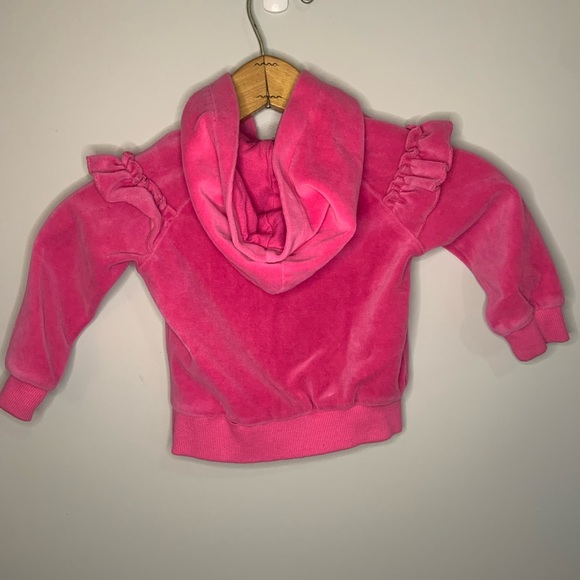 3/20$ Juicy Couture 18 mth pink valour zip up hoodie. - Picture 2 of 3